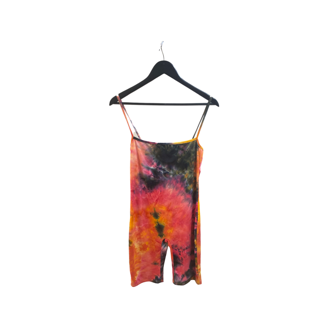 tie dye romper plus size