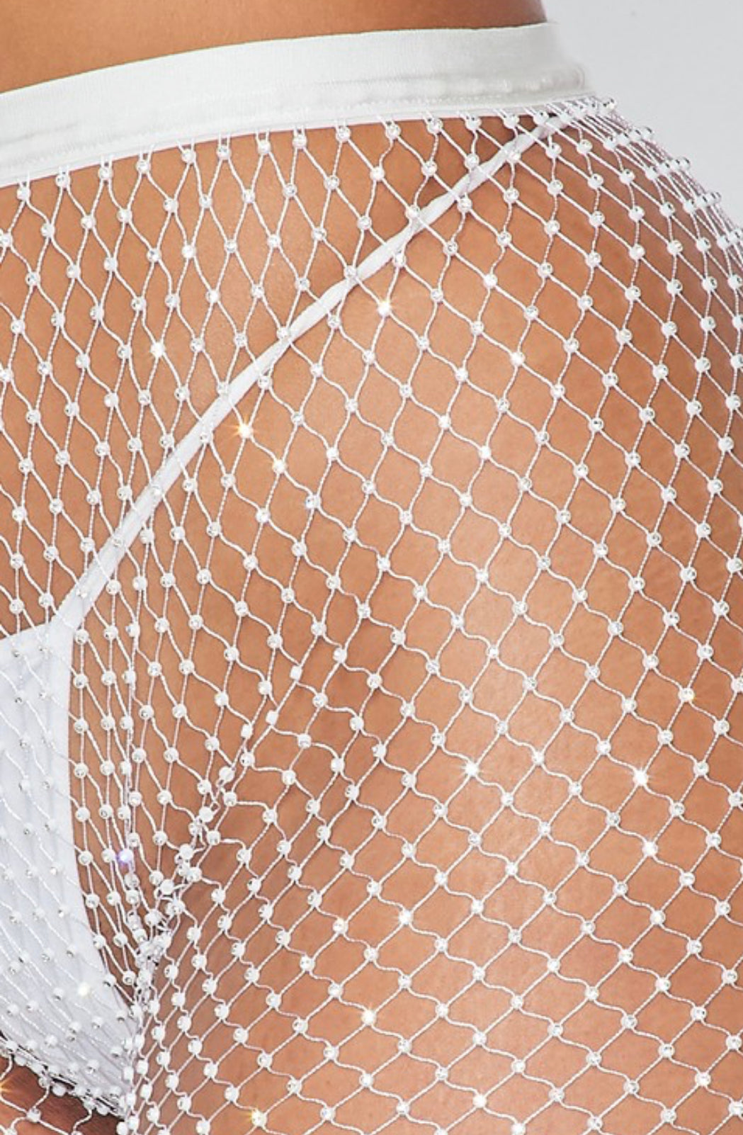 Rhinestone Pants - white