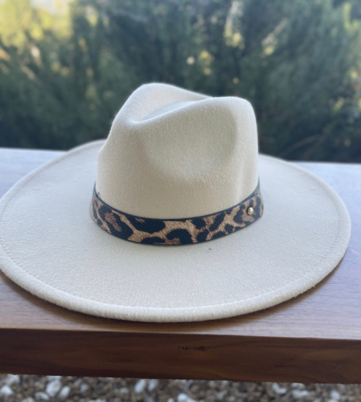 Leopard Belt Buckle Fedora Hat